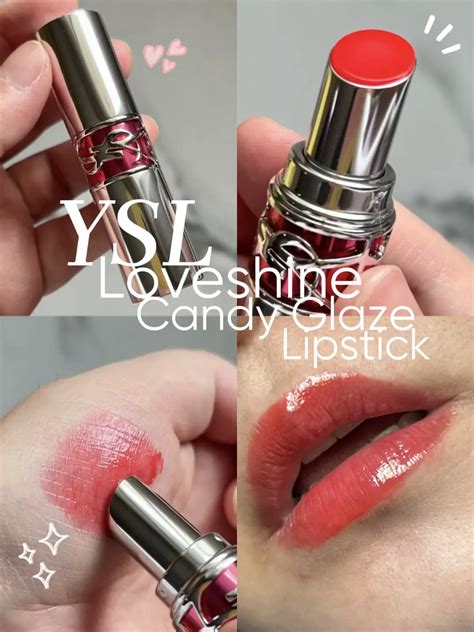 ysl candy glaze รีวิว|ysl lipstick review.